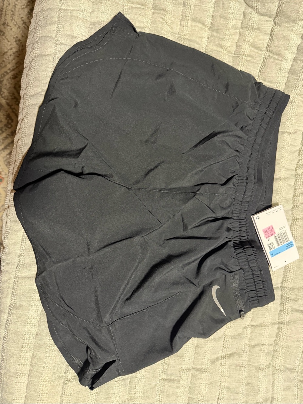 Nike Black Womens Running Shorts with Reflective Logo